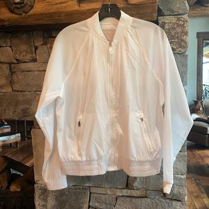 COPY - Athleta white bomber jacket
